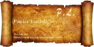 Papiu Lucián névjegykártya